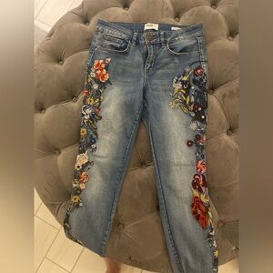 William Rast Embroidered Perfect Skinny Jeans